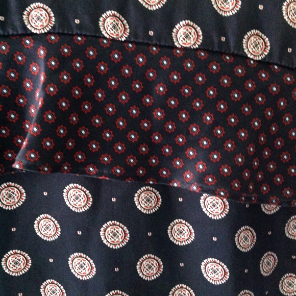 Banana Republic SILK FOULARD DRESS ruffle navy 2 - Picture 6 of 7